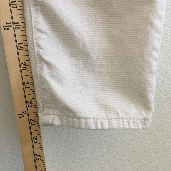 ZARA High Waist Baggy Fit Paper Bag Carrot Leg Ankle Rigid Womens 6 Ivory - Picture 9 of 15